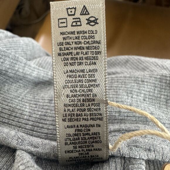 NWT Skims Soft Lounge Short Robe Ribbed Grey Women Medium AP-RBE-0345 - Picture 8 of 8